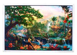 Beautiful Thomas Kinkade "Jungle Book" 01 on Canvas -PNR-