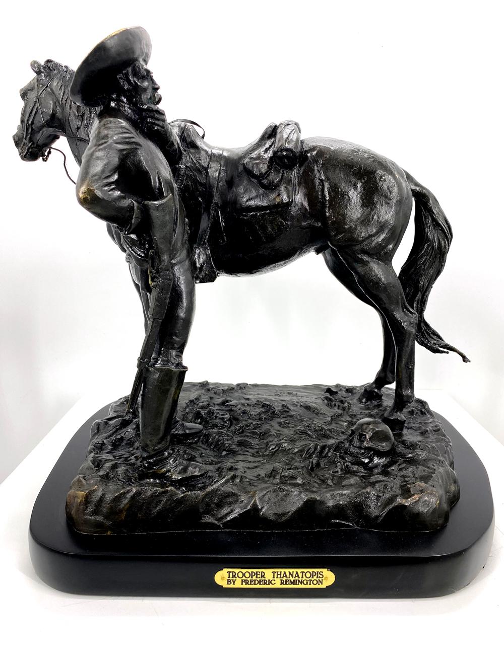 *Very Rare Large Trooper Thanatopis Bronze by Frederic Remington 20'''' x 22'''' - Great Investment