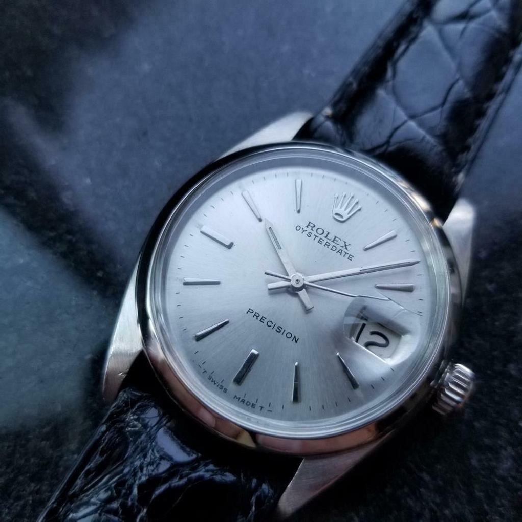*ROLEX Oysterdate Precision Hand-Wound 1960s Swiss Vintage Men's Watch -P-