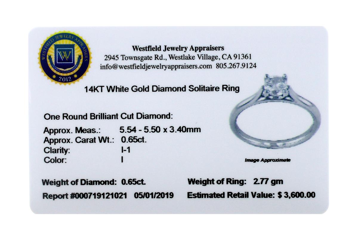 APP: 3.6k 14kt Gold Gorgeous 0.65ct Diamond Solitaire Ring - Great Investment