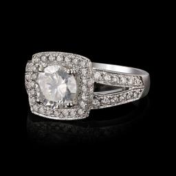 APP: 16k 1.37ct CENTER Diamond 14KT White Gold Ring (2.23ctw Diamonds) (Vault_R15_23927)