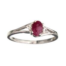 0.40CT Ruby And Topaz Sterling Silver Ring