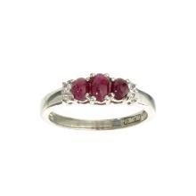 0.50CT Ruby And Topaz Sterling Silver Ring