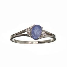 0.51CT Tanzanite /Topaz  And Sterling Silver Ring