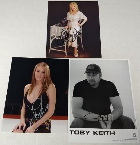 *3 AUTOGRAPHED PHOTOS