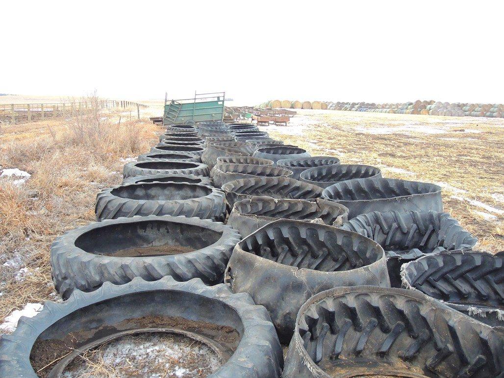 Turned Tires for Cattle Feeders