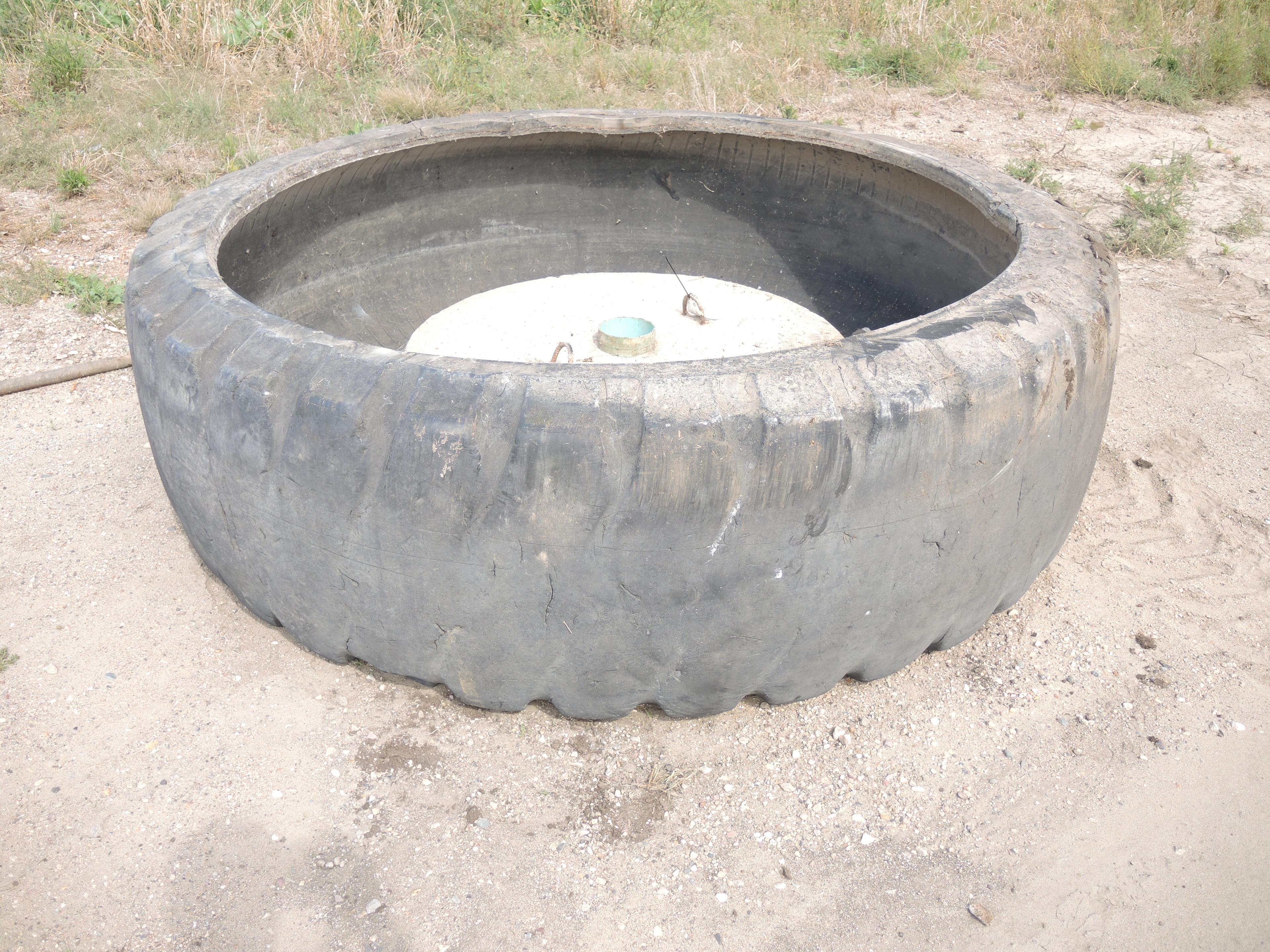 Turned Tire Water Fountain