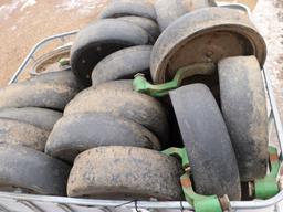 Tote of Planter Gauge Wheels & Arms