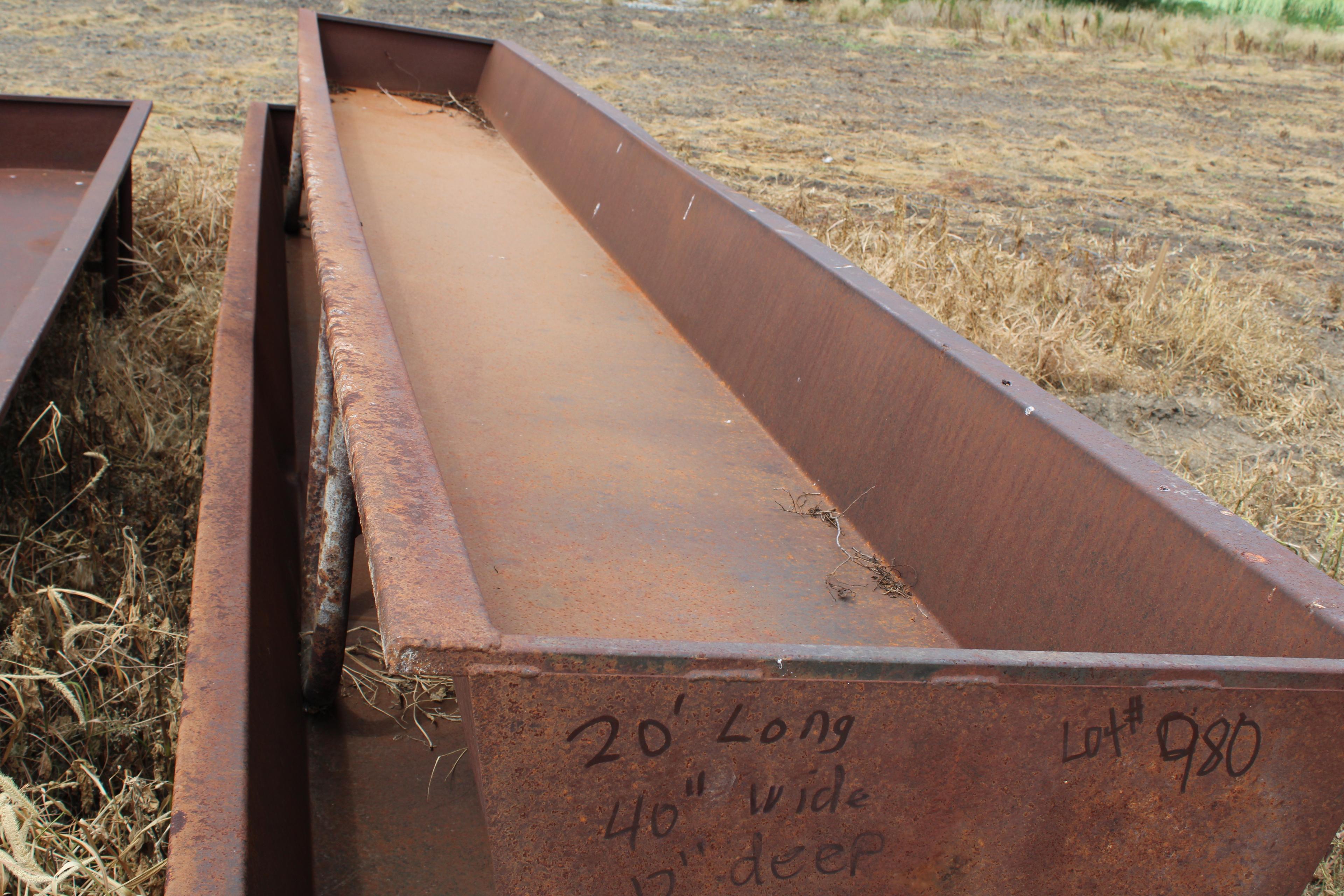 4 - 20' Steel Feed Bunks