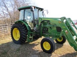 John Deere 6105D with loader SN 1P06105DCDM050873