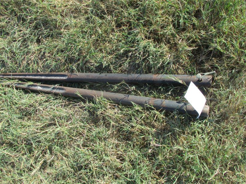 (2) Steel Bale Spears