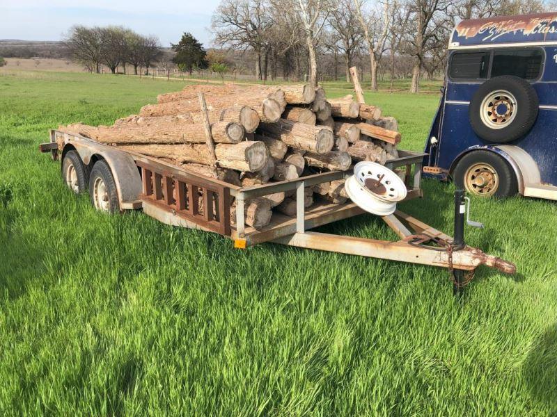 14' Utility Trailer with Wood Posts