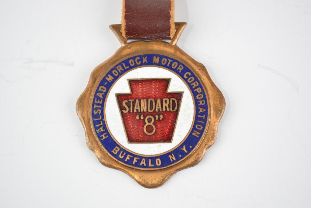 Hallstead-Morlock Motor Corporation Enamel Metal Watch Fob