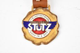 Stutz Automobile Enamel Metal Watch Fob