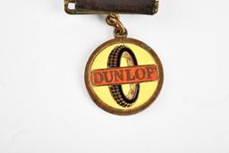 Dunlop Tire Company Enamel Metal Watch Fob