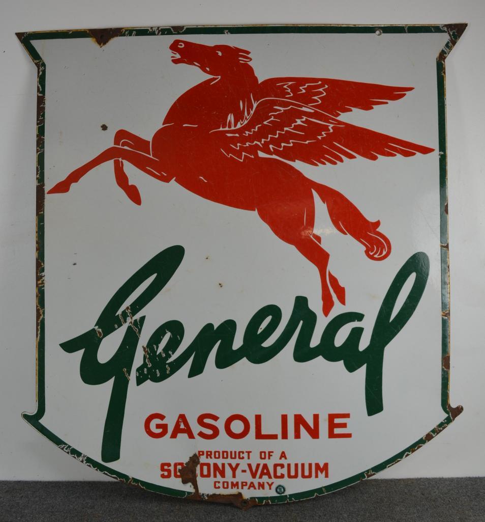 Rare General Gasoline (green) Pegasus Sign (TAC)