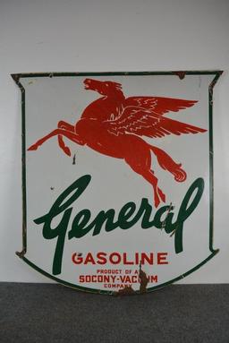 Rare General Gasoline (green) Pegasus Sign (TAC)