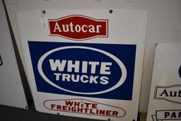 White Autocar Freightliner Trucks Sign (TAC)