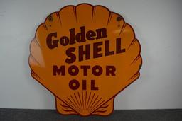 Golden Shell Motor Porcelain Sign (TAC)