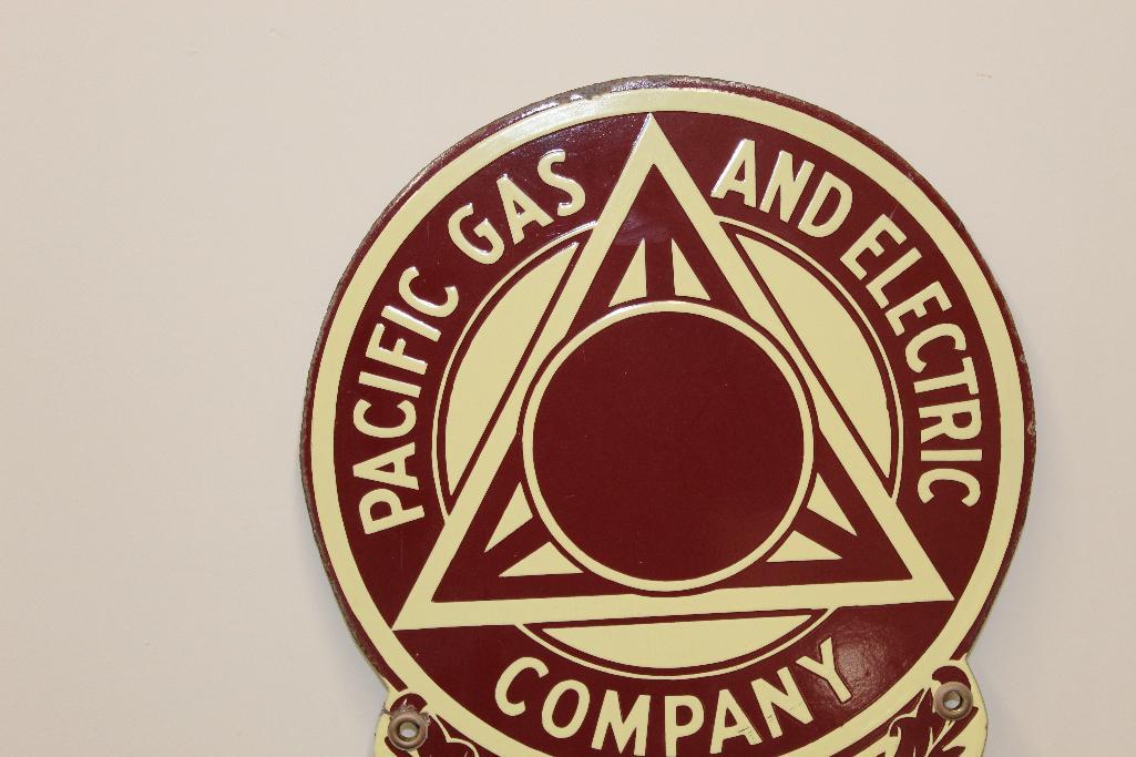 Pacific Gas & Electric Service P.G and E Sign TAC