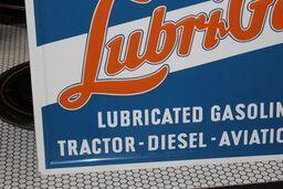 Lubri-Gas w/Camel logo Gasoline Metal Sign SST