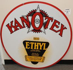 (updated) Kanotex w/ethyl logo Porcelain Sign (TAC)