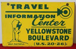 Yellowstone Boulevard Travel Information sign