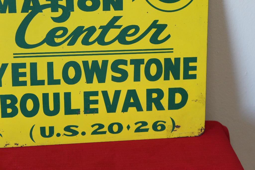 Yellowstone Boulevard Travel Information sign