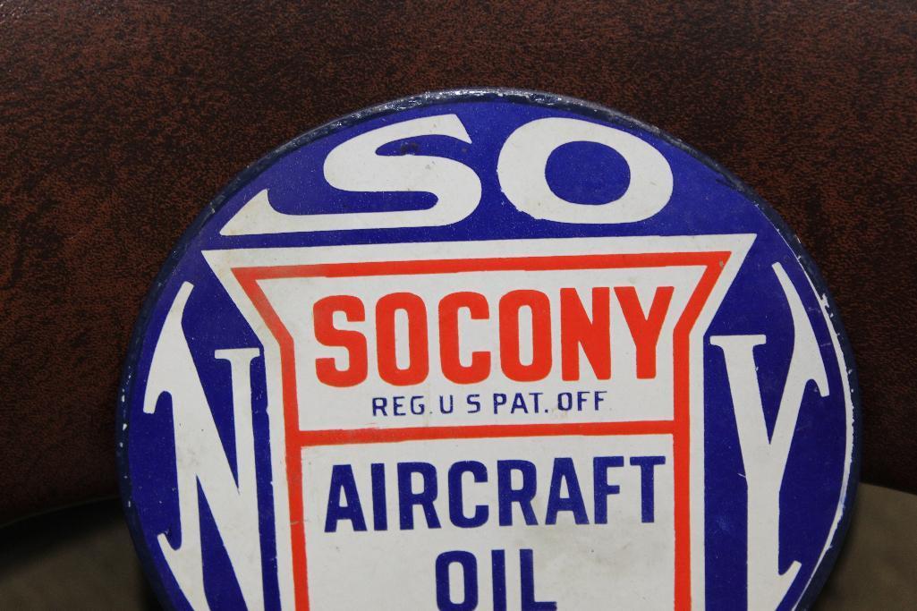 Socony Standard of NY aircraft oil medium No1 Sign