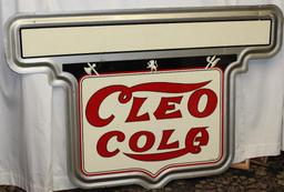 1941 Cleo cola porcelain self framed sign (TAC)