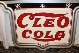 1941 Cleo cola porcelain self framed sign (TAC)