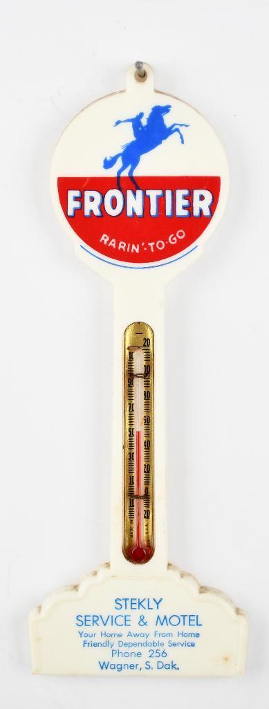 Frontier "Rarin'-To-Go w/logo Plastic Pole Thermometer