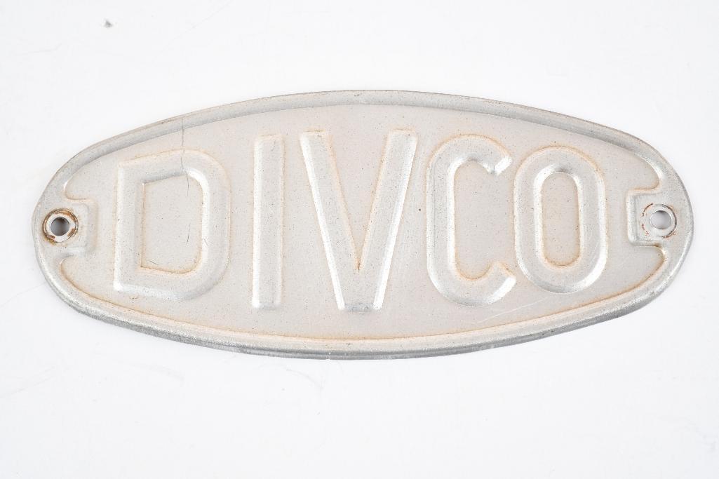 Divco Metal Name Plate