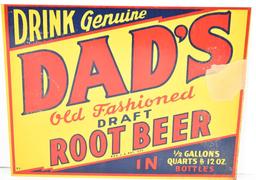 Drink Genuine Dad's Old Fashioned Draft Root Beer Metal Sign