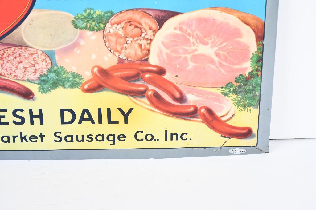 Froehlich's Sausage Hams & Bacon Metal Sign