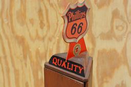 Unique Phillips 66 Wooden Map Rack