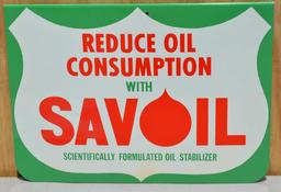 Savoil "Reduce Oil Consumption" Metal Sign
