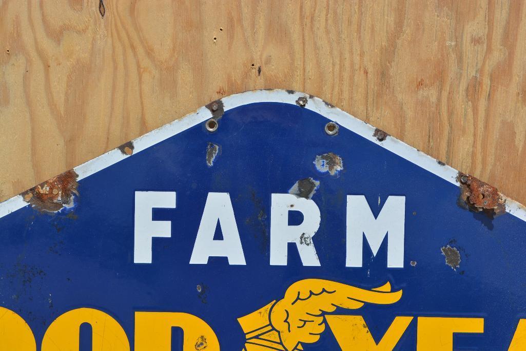 Goodyear Farm Tires Porcelain Sign