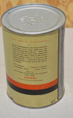 Veedol Motor Oil Quart Metal Can