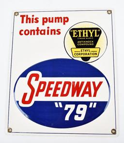 This Pump Contains Speedway "79" w/Ethyl logo Sign (TAC)