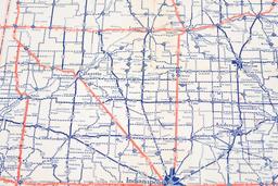 1931 Diamond Gasoline Motor Oil Road Map of Indiana