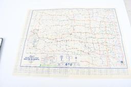 1929 White Eagle Gasoline Road Map of South Dakota & Wyoming