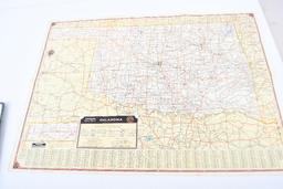 Circa 1940 Johnson Time Tells Products Road Map of Oklahoma