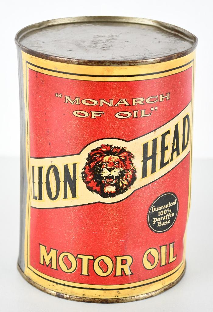 Gilmore Lion Head Motor Oil "Monarch of Oil" Quart Can