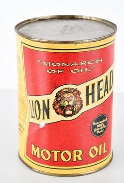 Gilmore Lion Head Motor Oil "Monarch of Oil" Quart Can