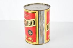 Gilmore Lion Head Motor Oil "Monarch of Oil" Quart Can