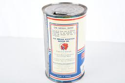 Red Indian Aviation Motor Oil Quart Can