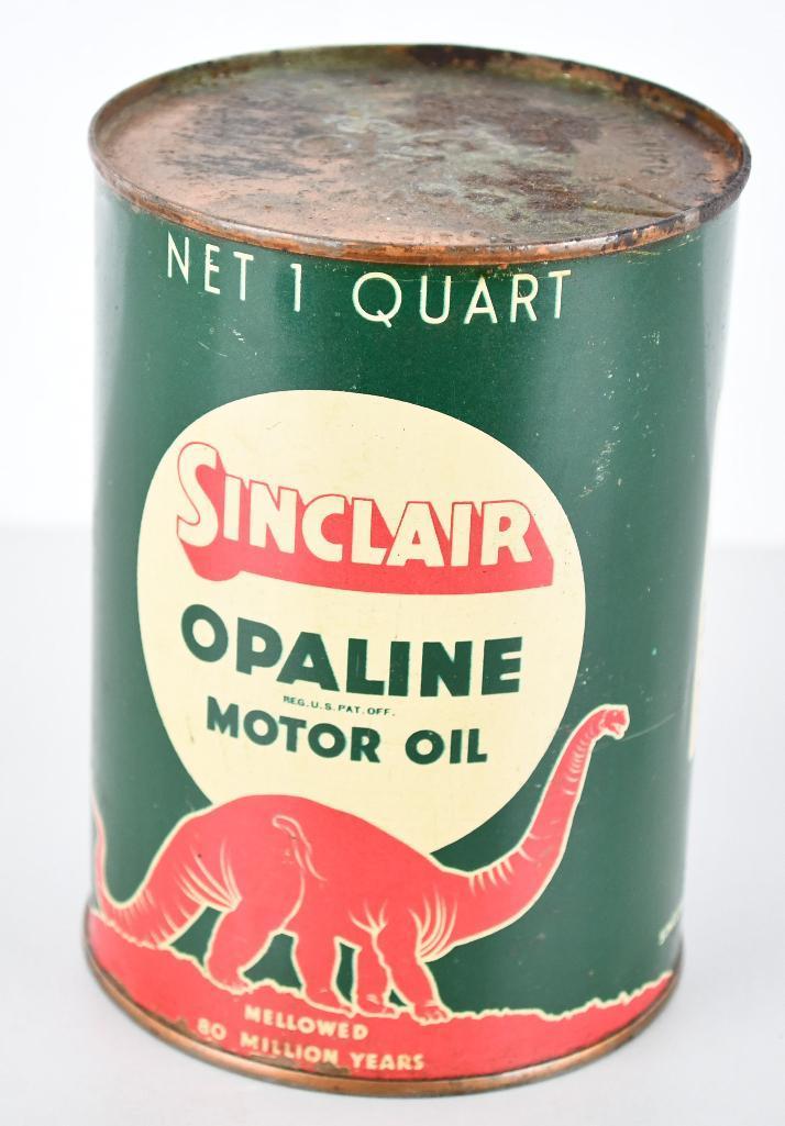 Sinclair Opaline Motor Oil Quart Can w/Red Dino