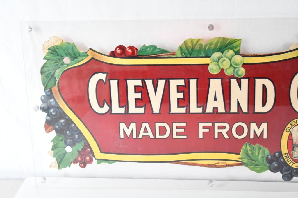 Cleveland Grape Juice "Made From Blended Grapes" Paper Festoon Sign