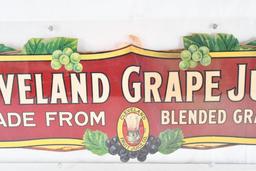 Cleveland Grape Juice "Made From Blended Grapes" Paper Festoon Sign